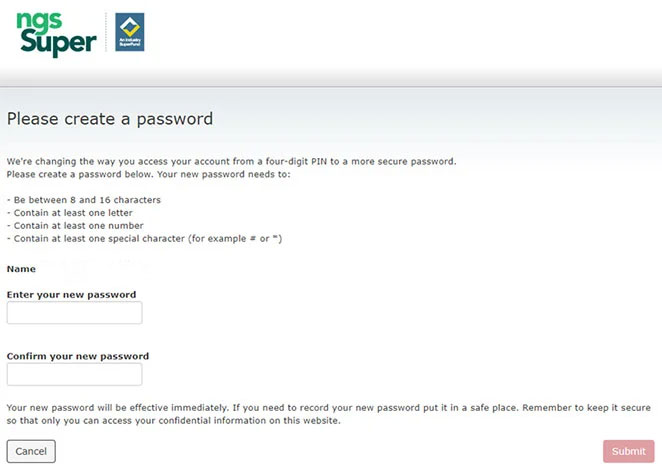 member online - new login password